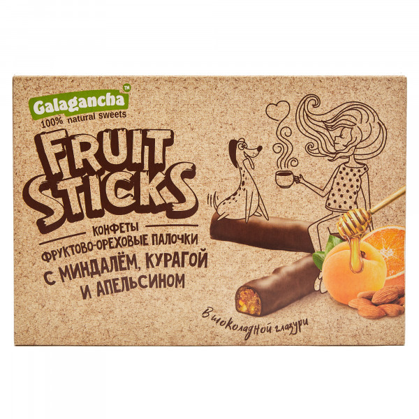 №2 Берестов КРАФТ Fruit Stiсks с курагой и миндалем, 175г   в Нефтеюганске