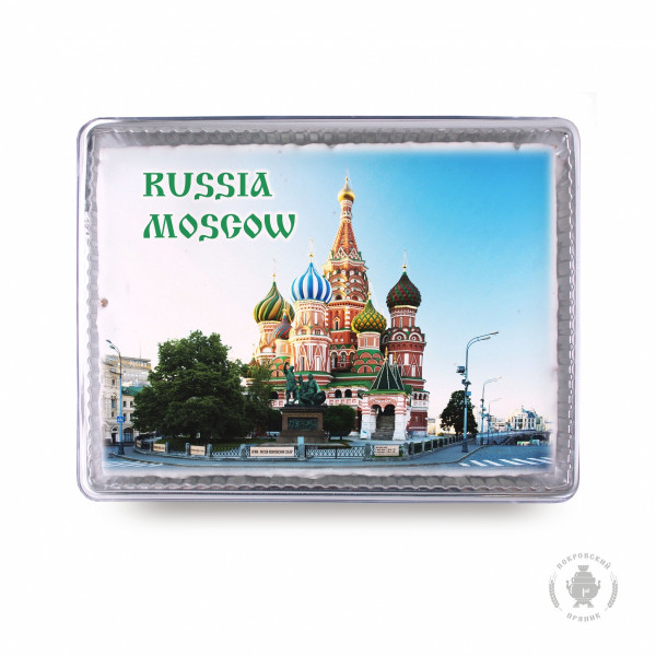 №3 Пряник 600г RUSSIA MOSCOW с фотопечатью (в подарочной пластиковой упаковке)  в Нефтеюганске